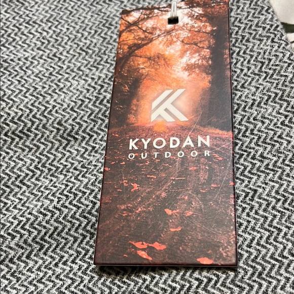 NWT Kyodan Chevron High Waist Leggings Gray & White -soft ! Sz L - Picture 5 of 7